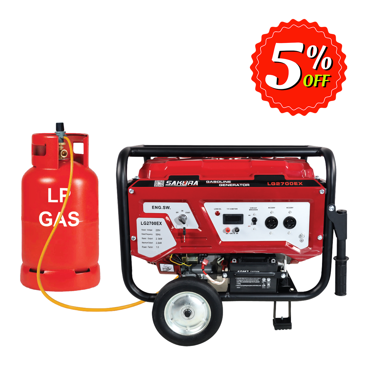2.2 KW LPG Generator LG2700EX-DF