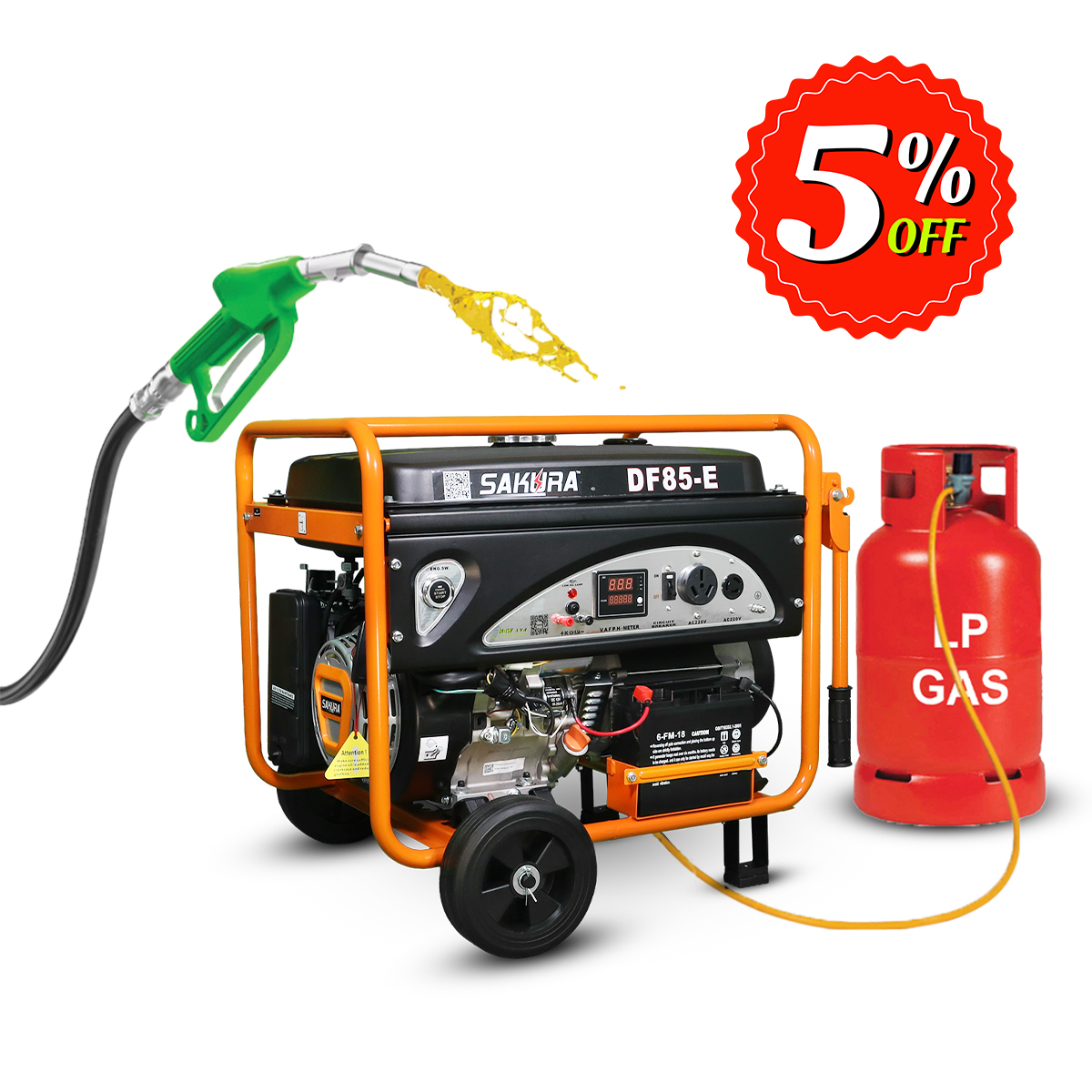 8.5 KW LPG Generator with Electric Start DF85-E